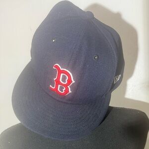 New Era Dark Blue Cap with Red Emblem size 7 1/2